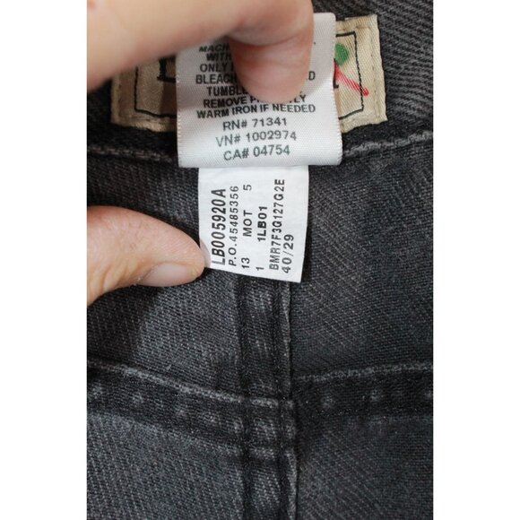 LL Bean Double L Jeans Classic Fit Straight Leg Black Size 40x29 - Picture 9 of 11